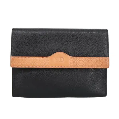 Pre-owned Dior Cd Black Leather Clutch Bag ()