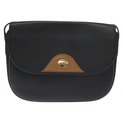Pre-owned Dior Cd Black Leather Shoulder Bag ()