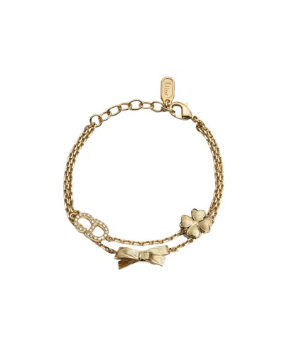 Dior Cd Bow Bracelet In Gold