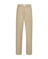 Dior Cargo Pants With 'cd' Buckle Belt In Nude