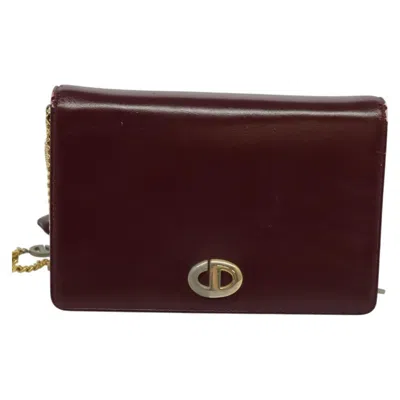 Pre-owned Dior Cd Burgundy Leather Shoulder Bag ()