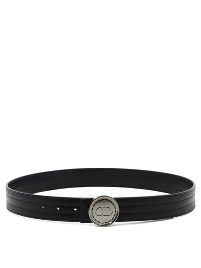 Dior Cd Button Belts Black