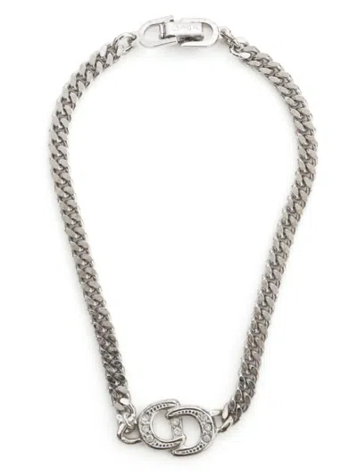 Pre-owned Dior Cd Chain Bracelet In Silver