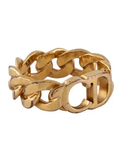 Pre-owned Dior Cd Chain Link Ring In Multicolor