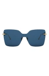 Dior Eyewear Cd Chain M1u Square Frame Sunglasses In Shiny Gold Dh / Blue