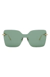 Dior Cd Chain M1u Sunglasses In Shiny Gold Dh / Green