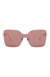 Dior Cd Chain M1u Mask Sunglasses, 140mm In Shiny Gold Dh / Roviex Polar
