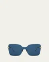 Dior Cd Chain M1u Mask Sunglasses, 140mm In Shiny Gold Dh Blue