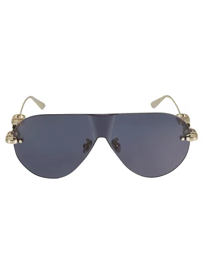 Dior Cd Chain M2u Aviator Shield Sunglasses In 10v - Yellow