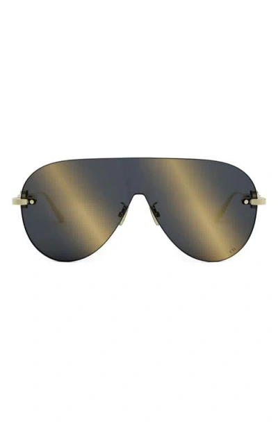 Dior Cd Chain M2u Sunglasses In Shiny Gold Dh/brown Mirror