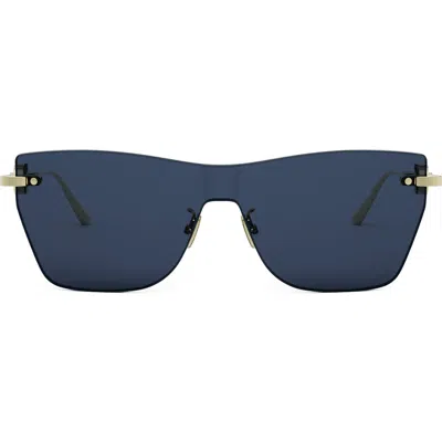 Dior Cd Chain M3u 143mm Rimless Butterfly Sunglasses In Blue