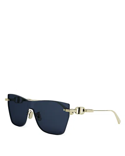 Dior Cd Chain M3u Butterfly Sunglasses, 143mm In Gold/blue