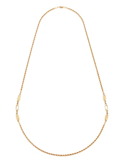 Pre-owned Dior Cd Chain Necklace In Gold