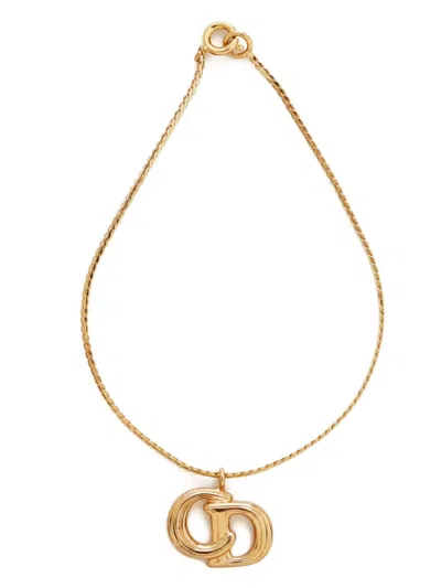 Pre-owned Dior Cd Charm Bracelet In 金色