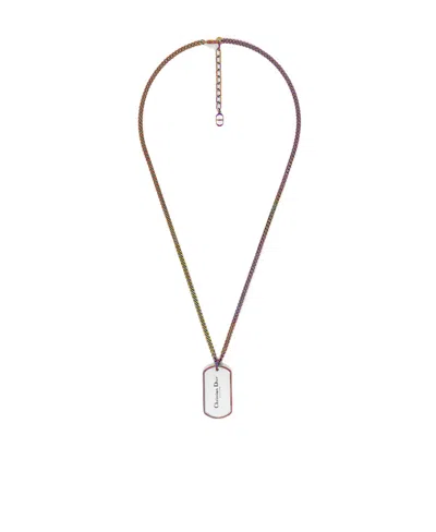 Dior Cd Couture Necklace In Gray