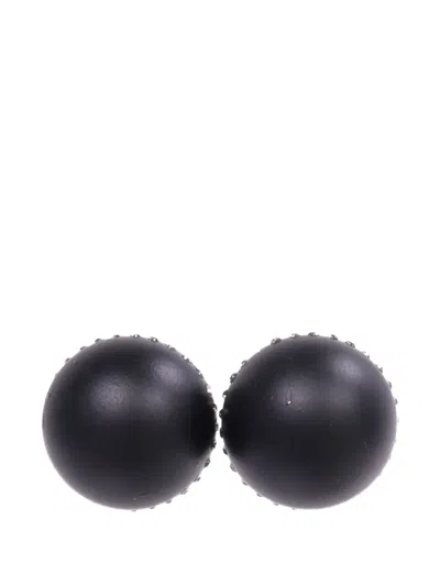Pre-owned Dior Cd Crystal-embellished Earrings In Black