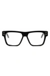Dior Cd Diamond 54mm Square Glasses In Black/crystal