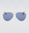 Dior Cd Diamond A1u Aviator Sunglasses In Blue