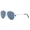 Dior Cd Link A1u Round-frame Silver-tone Mirrored Sunglasses In Silver