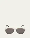 Dior Cd Diamond A1u Sunglasses In Shiny Palladium/smoke