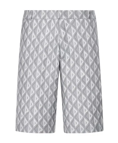 Dior Cd Diamond Bermuda Shorts In Gray