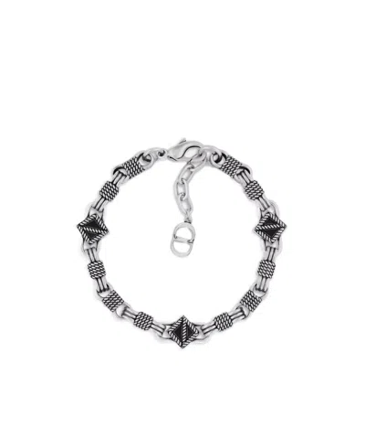 Dior Cd Diamond Buffalo Bracelet In Gray