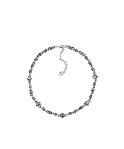 Dior Cd Diamond Buffalo Necklace In Gray