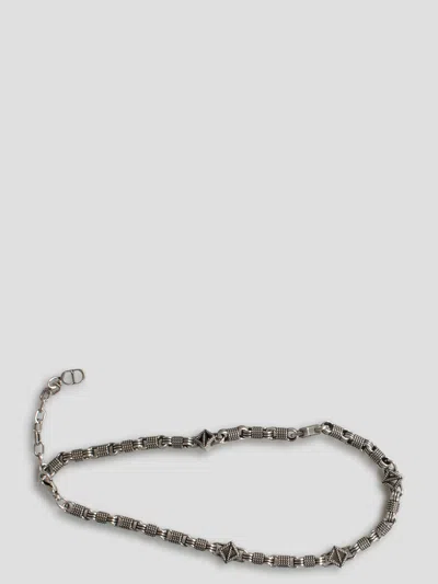 Dior Cd Diamond Buffalo Necklace In Metallic