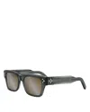 Dior Cd Diamond Geometric Sunglasses, 54mm In Gray/brown Mirrored