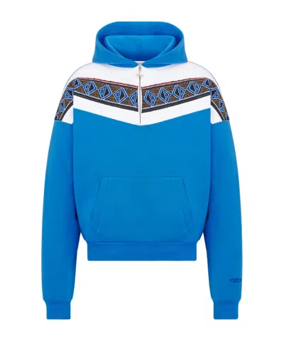 Dior Cd Diamond Hooded Sweater In Blue