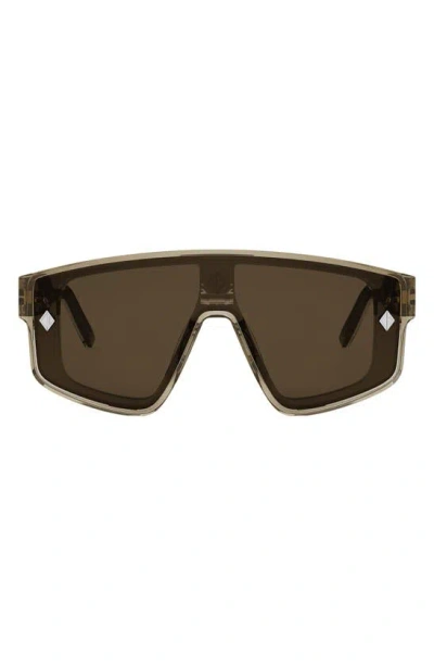 Dior Cd Diamond M1u Mask Sunglasses In Brown