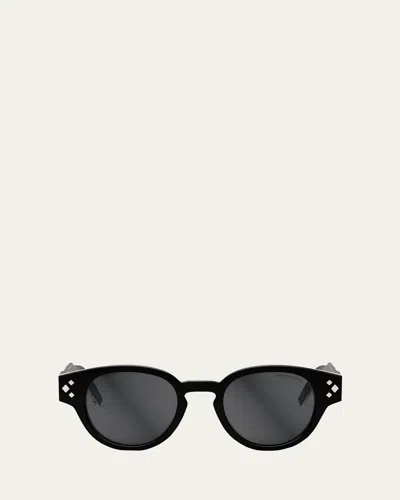 Dior Cd Diamond R2i Sunglasses In Black