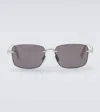 Dior Cd Diamond Rectangular Sunglasses In Brown