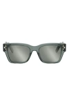 Dior Cd Diamond S2i 54mm Square Sunglasses In Green