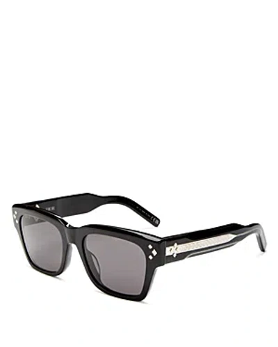 Dior Cd Diamond S2i Square Sunglasses, 54mm In Black/gray Solid