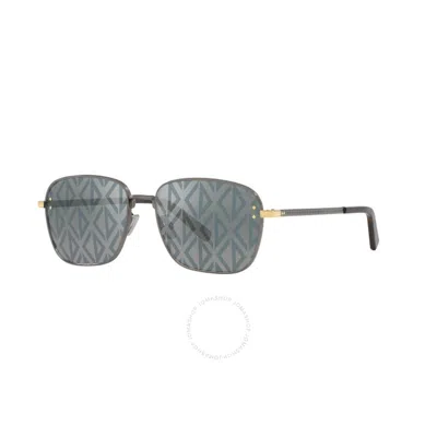Dior Cd Diamond S4u Blue Mirror Logo Rectangular Men's Sunglasses Dm40091u 12x 55
