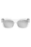 Dior Cd Diamond S8i 55mm Square Sunglasses In Crystal/other/smoke