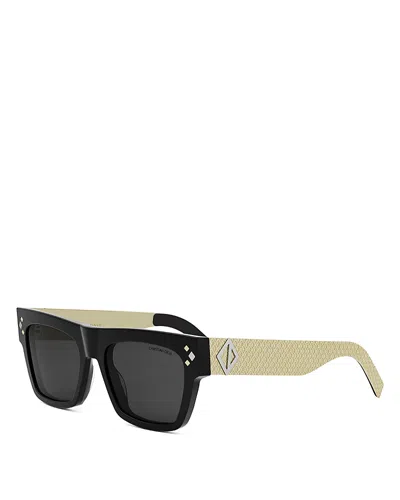 Dior Cd Diamond S8i Square Sunglasses, 54mm In Black/smoke