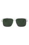 Dior Cd Diamond S9u 58mm Navigator Sunglasses In Metallic
