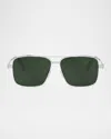 Dior Cd Diamond S9u Sunglasses In Shiny Palladiumgreen