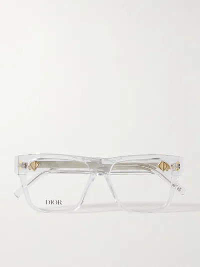 Dior Cd Diamond S6i Square-frame Acetate Optical Glasses In Colorless