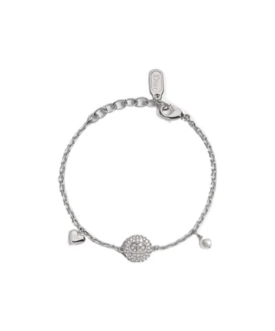 Dior Cd Disco Bracelet In Silver