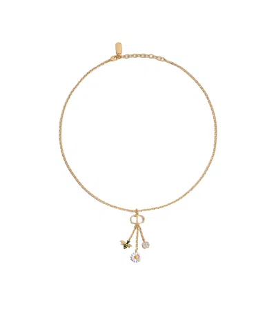 Dior Cd Garden Necklace In Gold