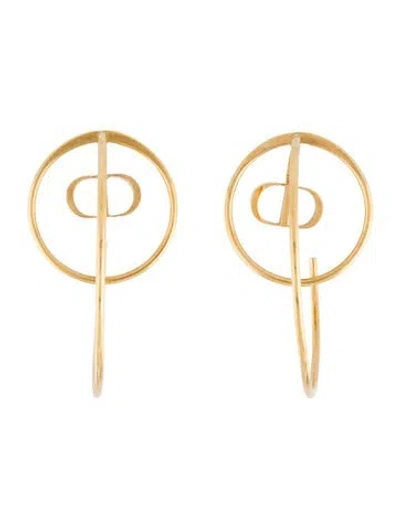 Pre-owned Dior Cd Hoop Earrings In Multi
