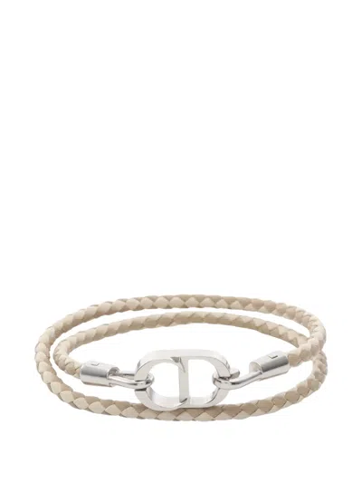 Pre-owned Dior Cd Icon Braided Bracelet In Neutral