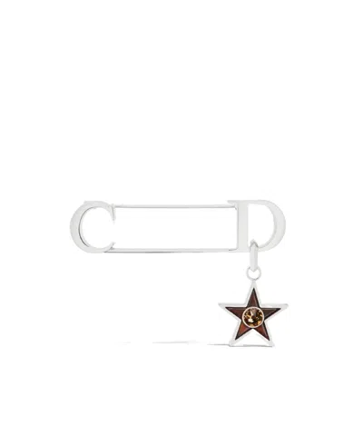 Dior Cd Icon Brooch In White