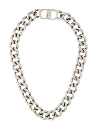 Pre-owned Dior Cd Icon Chain Link Necklace, 18.5" In Multi