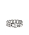 Dior Cd Icon Chain Link Ring In Silver