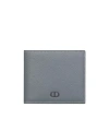 Dior Cd Icon Double Fold Wallet In Gray