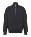 Dior Cd Icon Half-zip Sweatshirt In Black